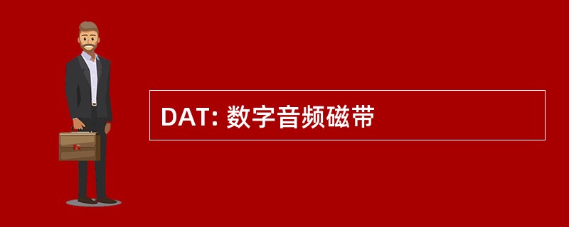 DAT: 数字音频磁带