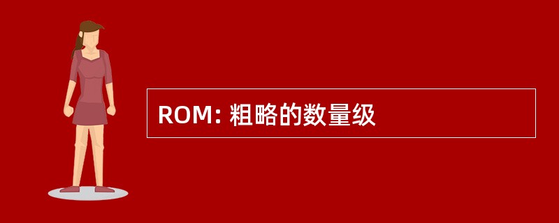 ROM: 粗略的数量级