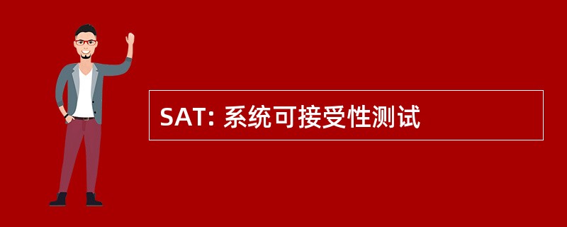 SAT: 系统可接受性测试