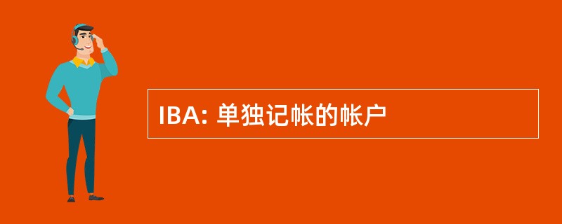 IBA: 单独记帐的帐户