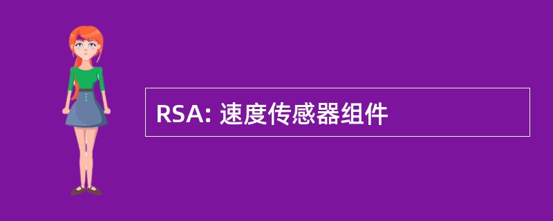 RSA: 速度传感器组件