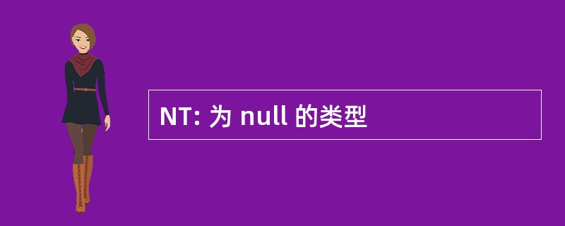 NT: 为 null 的类型