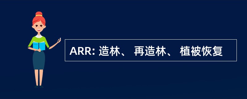 ARR: 造林、 再造林、 植被恢复