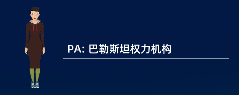 PA: 巴勒斯坦权力机构