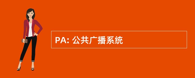 PA: 公共广播系统