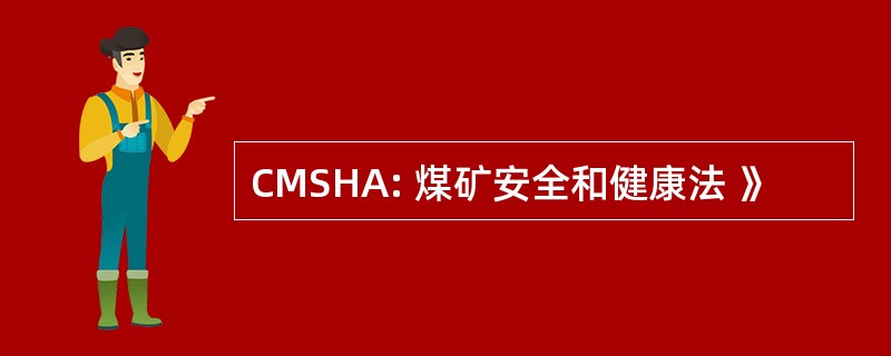 CMSHA: 煤矿安全和健康法 》