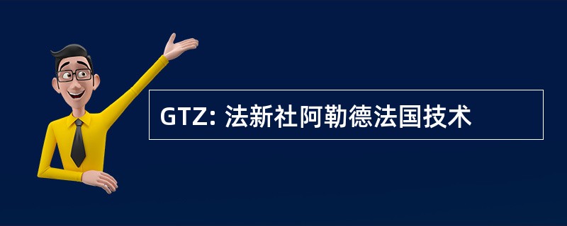 GTZ: 法新社阿勒德法国技术