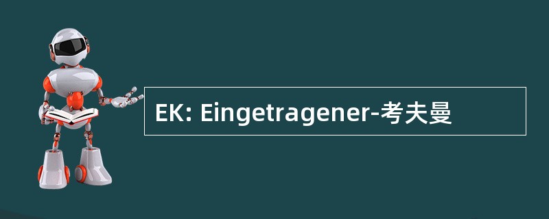 EK: Eingetragener-考夫曼