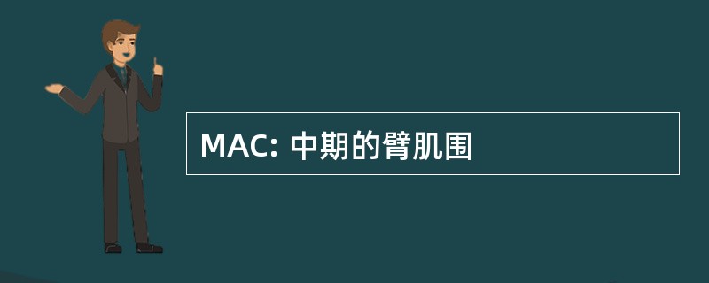 MAC: 中期的臂肌围