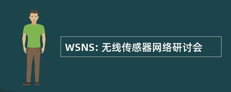 WSNS: 无线传感器网络研讨会