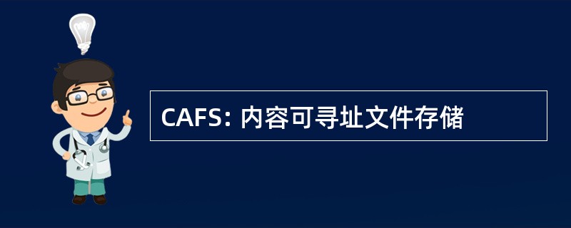 CAFS: 内容可寻址文件存储