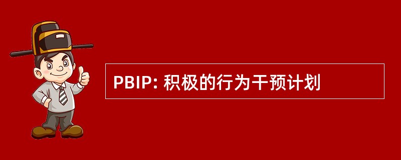 PBIP: 积极的行为干预计划