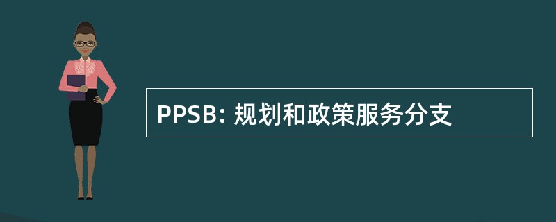 PPSB: 规划和政策服务分支