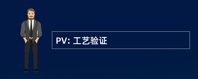 PV: 工艺验证