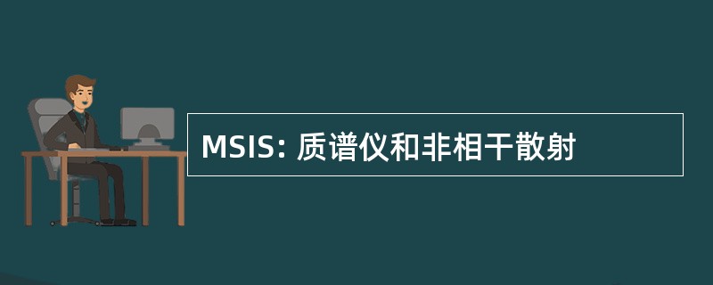 MSIS: 质谱仪和非相干散射