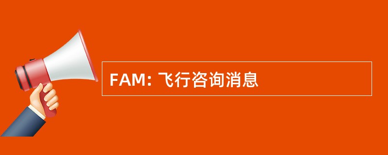 FAM: 飞行咨询消息