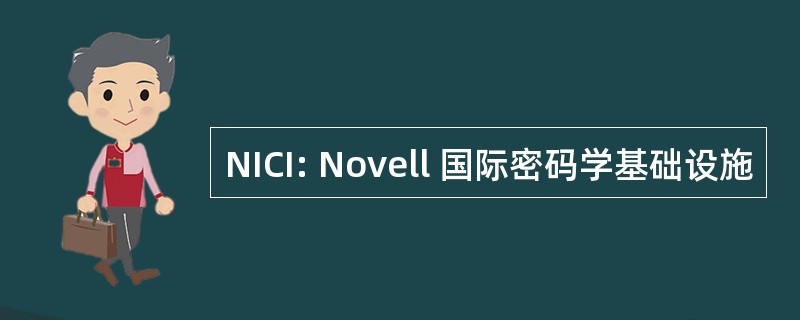 NICI: Novell 国际密码学基础设施