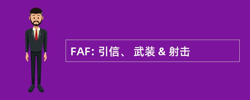 FAF: 引信、 武装 & 射击