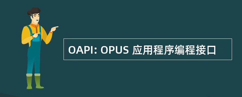 OAPI: OPUS 应用程序编程接口