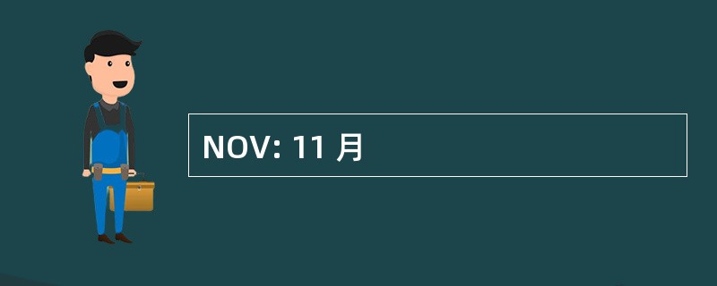 NOV: 11 月