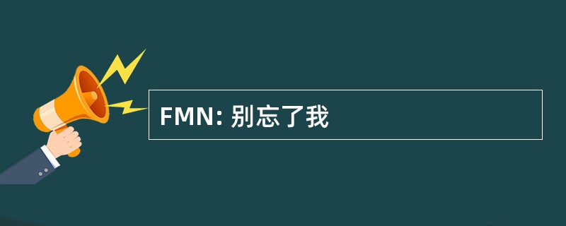 FMN: 别忘了我