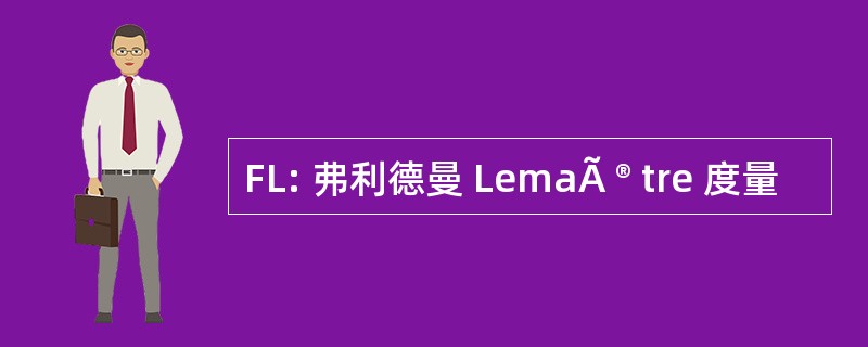 FL: 弗利德曼 LemaÃ ® tre 度量