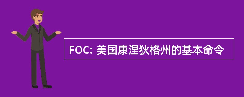 FOC: 美国康涅狄格州的基本命令