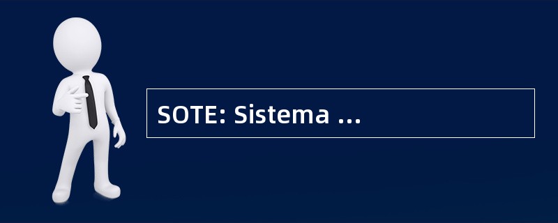 SOTE: Sistema de Oleoducto 反式-Ecuadoriano