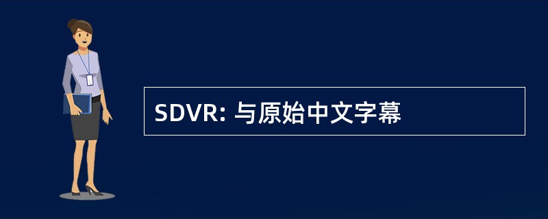 SDVR: 与原始中文字幕