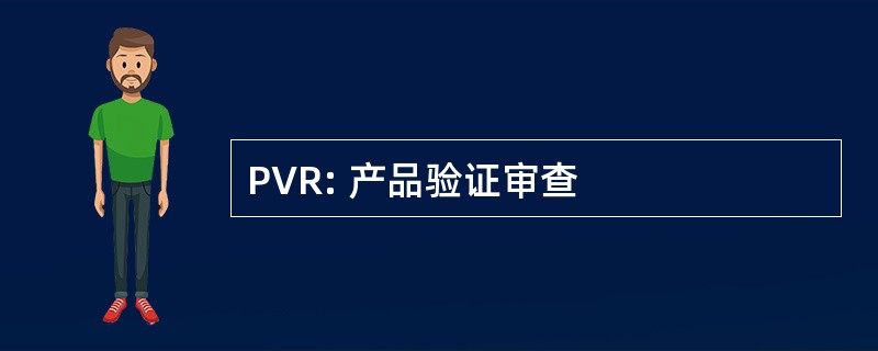 PVR: 产品验证审查