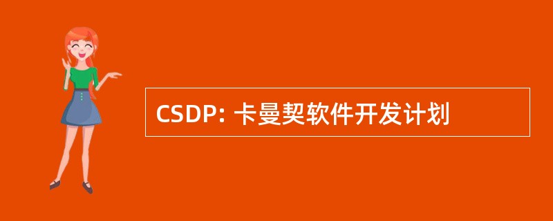 CSDP: 卡曼契软件开发计划