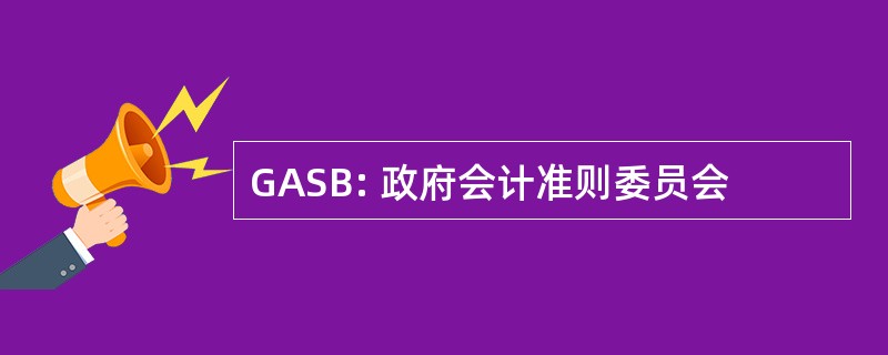 GASB: 政府会计准则委员会