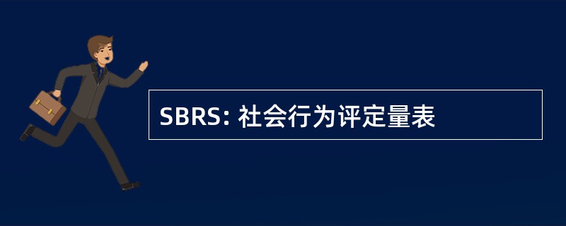 SBRS: 社会行为评定量表