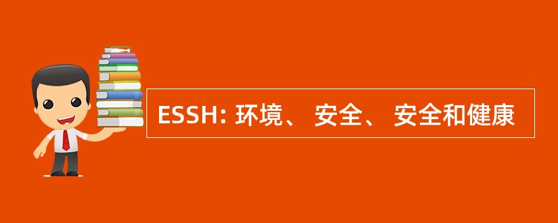 ESSH: 环境、 安全、 安全和健康