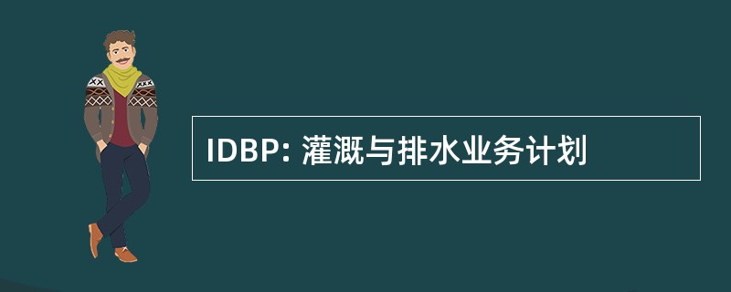 IDBP: 灌溉与排水业务计划