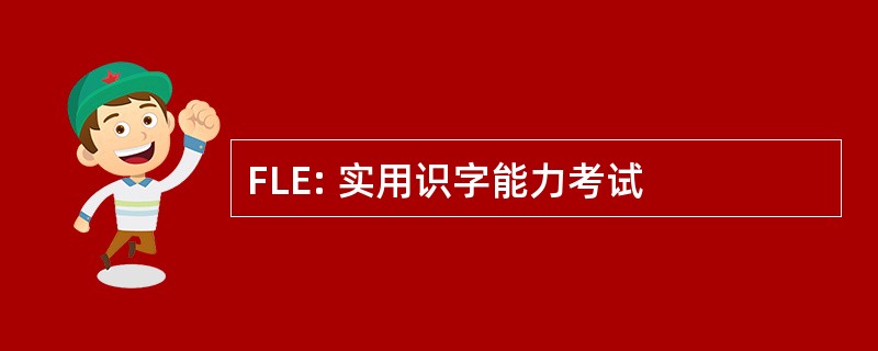 FLE: 实用识字能力考试