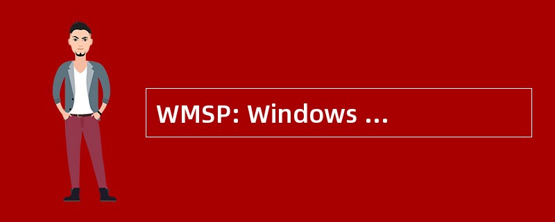 WMSP: Windows Media 服务提供程序