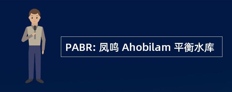 PABR: 凤鸣 Ahobilam 平衡水库