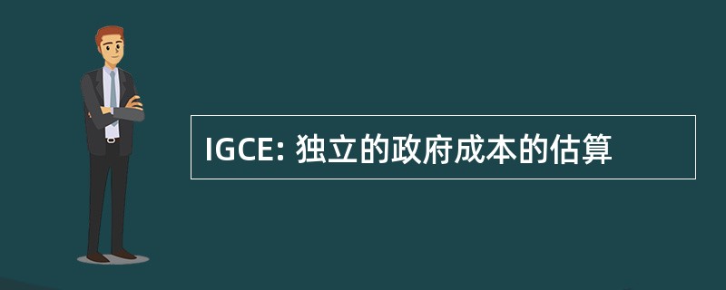 IGCE: 独立的政府成本的估算