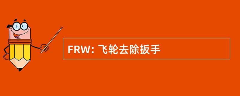 FRW: 飞轮去除扳手