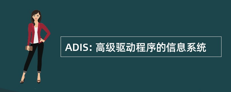 ADIS: 高级驱动程序的信息系统