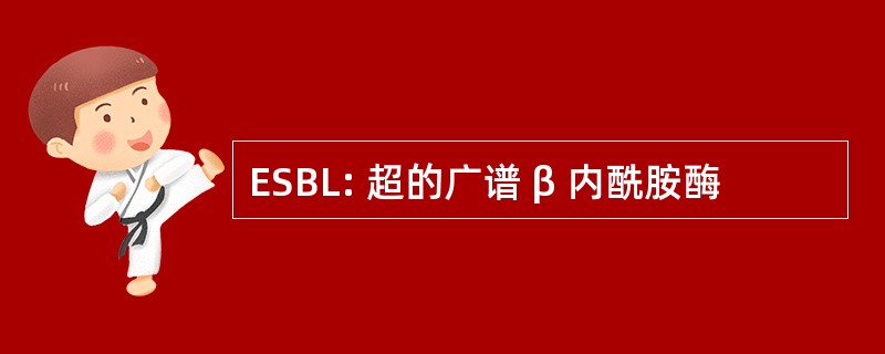 ESBL: 超的广谱 β 内酰胺酶