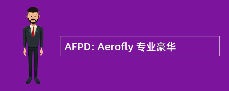 AFPD: Aerofly 专业豪华