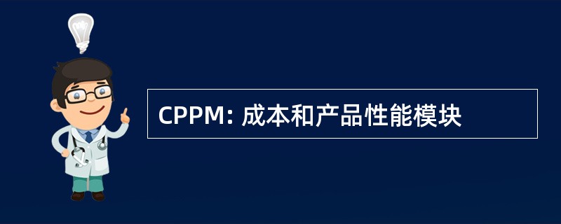 CPPM: 成本和产品性能模块