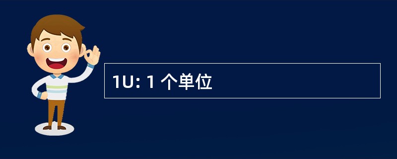 1U: 1 个单位