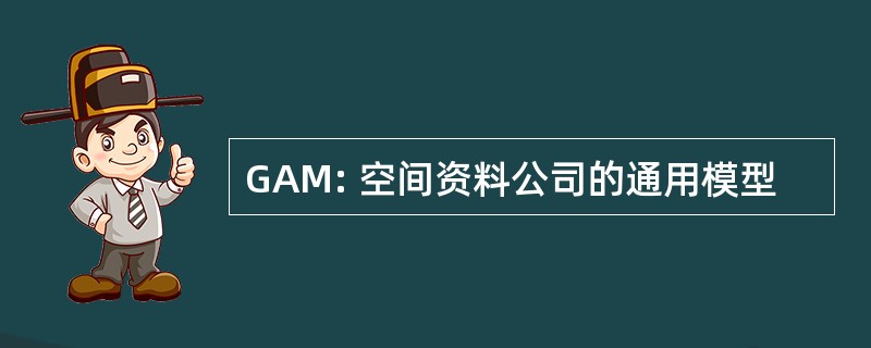 GAM: 空间资料公司的通用模型