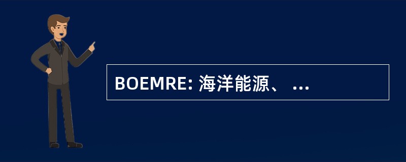 BOEMRE: 海洋能源、 管理、 监管和执法局