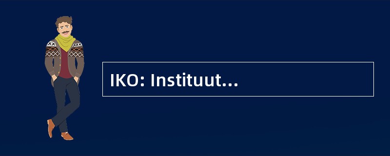 IKO: Instituut 客厅 Katholiek Onderwijs