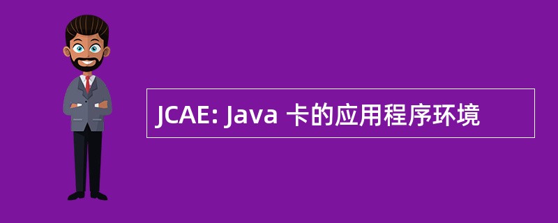 JCAE: Java 卡的应用程序环境