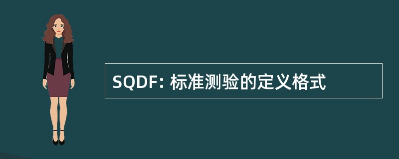 SQDF: 标准测验的定义格式